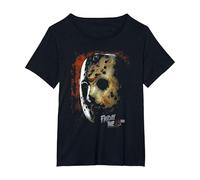 Friday The 13Th Mask of Death T-Shirt, Women's Plus, Black, 5X