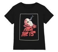Friday the 13th Men's Jason Blood Mask T-Shirt in Black | Size: Small Friday the 13th Black S