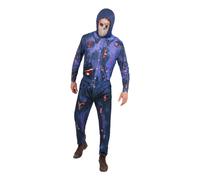 Friday the 13th Men's Jason Voorhees Costume in Blue | Size: Medium Friday the 13th Blue M