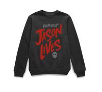 Friday the 13th Official Jason Lives Sweatshirt - Black | Size: Large Friday the 13th Black L