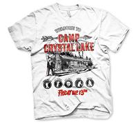 Friday the 13th Officially Licensed Camp Crystal Lake T-Shirt (White), Large