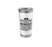 Friday Wednesday Yesterday Night Shift Life, RN Nursing Stainless Steel Insulated Tumbler