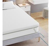 Frideko 7cm Single Mattress Topper Memory Foam, Thick Mattress Toppers Single Bed with Washable Zipped Cover, Back Pain Support for Bed, Caravan, Hard Mattresses (90x190x7cm)