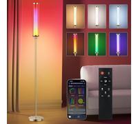 FRIDEKO HOME LED Floor Lamp with App & Remote Control, Gold, Modren Smart RGBCW Standing Lamp with 16 Million DIY Colors, 24 Scenes,Tall Corner Lamp for Living Room, Bedroom, Office, Party
