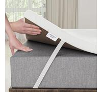FRIDEKO Single Mattress Topper, Memory Foam Mattress Topper with Bamboo Fibre Cover Washable & Removable, Single Bed Topper Thick for Back Pain (90x190x7cm)