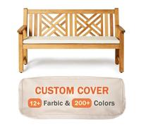 Frides Custom Bench Cushion Cover, 100+ Color Patio Cushion Covers Replacement,Indoor/Outdoor Waterproof And Breathable Kitchen Or Swings Bench Cushion Covers