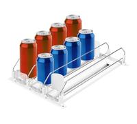 Fridge Automatic Can Dispenser, 3 Rows Multi-Function Self-Pushing Soda Drinks Organisers, 31x25cm Durable Fridge Soda Beer Beverage Storage Box for Kitchen, Pantry, Office , Restaurant, Cabinet