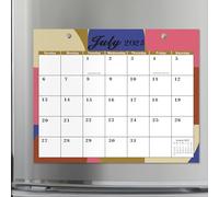 Fridge Calendar Magnetic, 18 Month Calendar July 2025-2026 UK Retro Fridge Calendars Monthly Planner Schedule Family Organiser for Events, Appointments and Reminders Tear-off Page