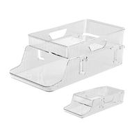 Fridge Can Organizer - Stackable Drink Holder Inside Refrigerator, Transparent Container For Drinks In The Fridge Suitable For Hotel Apartment Restaurant