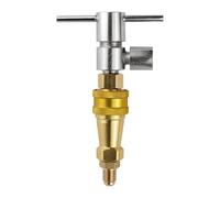 Fridge Coupling Adapter, Brass Quick Connector, 1/4 Inch Washer Fitting, for Refrigerator Air Conditioner Repair Maintenance Unclogging Tools Parts Plumbing Refrigeration Accessory Kit