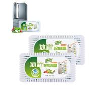 Fridge Deodorizer, Refrigerator and Freezer Deodorizer Odor Eliminator Reusable, Unscented Activated Carbon Odor Absorber and Moisture for Freezers, Coolers, Closet and Trash Can (2PCS, 8CM)