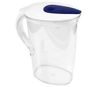Fridge Door Water Pitcher with Lid and Handle, 2.1L Large Capacity Plastic Transparent Water Bottle Cold Hot Water Jug for Making Tea, Juice and Cold Drink, No BPA (20x10x25cm/7.9x3.9x9.8 Inch)