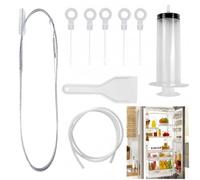 Fridge Drain Cleaning, 9-Piece Fridge Cleaning Set, Fridge Cleaning Set, Drain Hole, Pipe Cleaning Spiral Brush for Household Cleaning of the Fridge, Kitchen