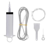Fridge Drain Hole Cleaning Set, Updated Fridge Cleaning Brush, Drain Hole with Hose, Syringe, De-Icing Scoops, Piston