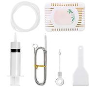 Fridge Drain Hole Cleaning Tool 6Pcs Fridge Cleaner Frozen Refrigerator Dredge Tool 59 Inch Long Flexible Drain Pipe Cleaning Brush Deodorizer Box Freezer Cleaning Kit