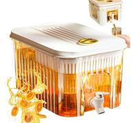 Fridge Drink Dispenser - 3L/5L Container with Filter for Cold Water, Fruit Juice, Fruit Drinks and Tea, with Household Tap | Ideal Use: Parties and Daily Use, Drink Management in the Fridge