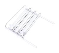 Fridge Drink Dispenser Curved Spring Design Refrigerator Automatic Pusher Glide White 38cm Adjustable Home (3Pcs)