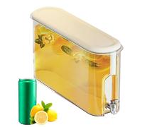 Fridge Drink Dispenser, Drink Organiser in the Fridge, 4000 ml Fridge Drink Container, Leak-proof Drink Jug with Spout, Transparent Drink Container, Cold Water Jug with Zap
