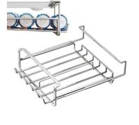 Fridge Drink Organizer,Automatic Drink Dispenser - Soda Can Organizer Rack, Stainless Steel Can Storage Holder for Refrigerator Organizing