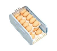 Fridge Egg Holder | 32x17x14cm Automatic Rolling Storage Dispenser | Efficient Space Utilization Egg Holder Countertop Storage Box | For Freezer Home Countertop Cabinet Apartment Restaurant Farmhouse
