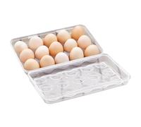 Fridge Egg Organizer 15 Grid Portable | Egg Drop Rack Egg Storage Box Egg Protection Box for Camping Picnic