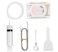 Fridge Emptying Dredger And Cleaning Set 6Pcs Fridge Drain Hole Cleaning Tool 59 Inch Long Flexible Drain Pipe Cleaning Brush Deodorizer Box Freezer Cleaning Kit Fridge Cleaner