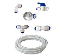 Fridge Filter Plumbing Kit/Hose Connection Kit for American Style Fridge Freezers, fits LG, Samsung, Bosch, Daewoo, GE + All with 1/4" lldpe Water Pipe