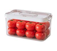 Fridge Food Storage Container - With Lids Leakproof Transparent Large-Capacity Portable, Refrigerator Food Vegetable Saver | Stackable Pantry Organizer For Flour Sugar Beans Tomatoes Lettuce Berry