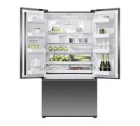 Fisher & Paykel Series 7 Contemporary RF540ANUB6 Wifi Connected Plumbed Frost Free American Fridge Freezer - Black Steel - E Rated, Black