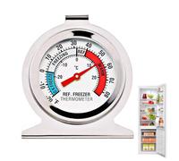 Fridge Freezer Thermometer - Classic Large Mechanical , Stainless Steel Bi