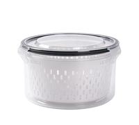 Fridge Fruit Storage Containers - 16x16x9.8cm Round Removable Colander Bowl | Fridge Fruit Saver Containers | Refrigerator Vegetable Storage For Home Kitchen Office Camping, Vegetable Salad Meat