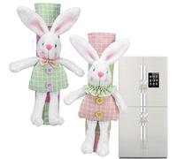 Fridge Handle Covers - Spring Bunny Design | Set of Handles for Household Appliances - for Kitchen Living Room Dining Room Gift Housewarming Birthday New Year