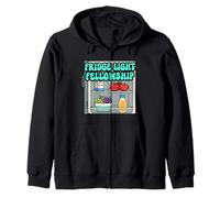 Fridge Light Fellowship Funny Late Night Snack Humor Zip Hoodie