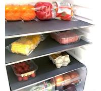 Fridge Liner, 5x Grey Washable Mat Pad Drawer Kitchen Shelf Fresh Refrigerator Protector Anti-Bacterial EVA