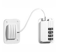 Fridge Lock 4-Digit Password Safety Lock, Upgraded Refrigerator Lock with Combination, for Door, Drawer, Freezer, Windows, Cabinet Latch, Oven or Toolbox (White)