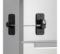 Fridge Lock, Digit Password Refrigerator Lock Child Safety Cabinet Locks Protect Children & Prevent Theft for Freezer Door File Drawer Cabinet Cupboard Windows (Rectangular with Key (Black))