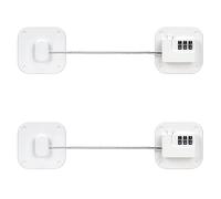 Fridge Lock for Child Safety Fridge Lock No Drilling Washing Machine Lock with Code for Cupboards Windows Wardrobes White Pack of 2