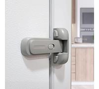 Fridge Lock for Kids - Baby Safety Lock for Refrigerator Door, Single-Handed Operation, Easy to Install, No Tools Needed (Grey, 1 Pack) Moonybaby Refrigerator Door Locks for Kids Safety