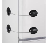 Fridge Lock No Drilling, 2 Pack Adhesive Cupboard Locks with Digital Password, Child Proofing Freezer Locks Children Safety Cabinet Lock for Refrigerators, Washing Machines, Cupboards, Windows