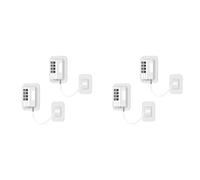 Fridge Lock with Code, Pack of 4 Fridge Locks, No Drilling, Fridge Locks for Refrigerators, Wine Cooler, Window Drawer