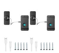 Fridge Lock with Fingerprint, Cabinet Lock, Baby, Child Lock, No Drilling, Window Lock, Children, USB Charging, Suitable for Home and Office (Black, Pack of 2)