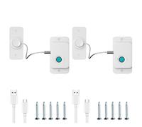 Fridge Lock with Fingerprint, Cabinet Lock, Baby, Child Lock, No Drilling, Window Lock, Children, USB Charging, Suitable for Home and Office (White, Pack of 2)