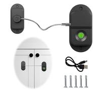 Fridge Lock with Fingerprint - Child Lock No Drilling Required Cabinet Lock Baby, Window Lock Children, USB Charging - Biometric Safety Lock with Quick Unlock (Black)