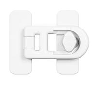 Fridge Locks - Drill-Free Cabinet Latch, Refrigerator Door Fastener ABS Finger Pinch Guard, No Tool Adhesive Kids Proofing | Secure Microwave Drawer Strap for Kitchen Freezer Home