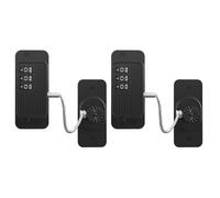 Fridge Locks, Self-Adhesive Window Restrictor with Password, No-Drilling Door Safety Lock for Freezer Cabinet Drawer Cupboard Window (Black, 2 Pack)