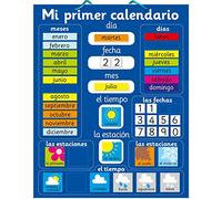 Fridgemagic My First Magnetic Calendar in SPANISH Language - Rigid Board 40x 32cm with hanging hook