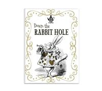 Fridge Magnet (65 x 90 mm) - Alice in Wonderland (white) - Rabbit Hole