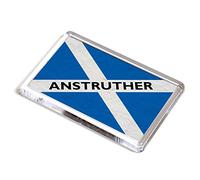 FRIDGE MAGNET - Anstruther - St Andrew's Cross/Saltire - Scotland Flag