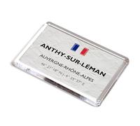 FRIDGE MAGNET - Anthy-sur-Leman - Auvergne-Rhone-Alpes - France - Lat/Long