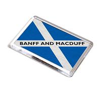 FRIDGE MAGNET - Banff and Macduff - St Andrew's Cross/Saltire - Scotland Flag